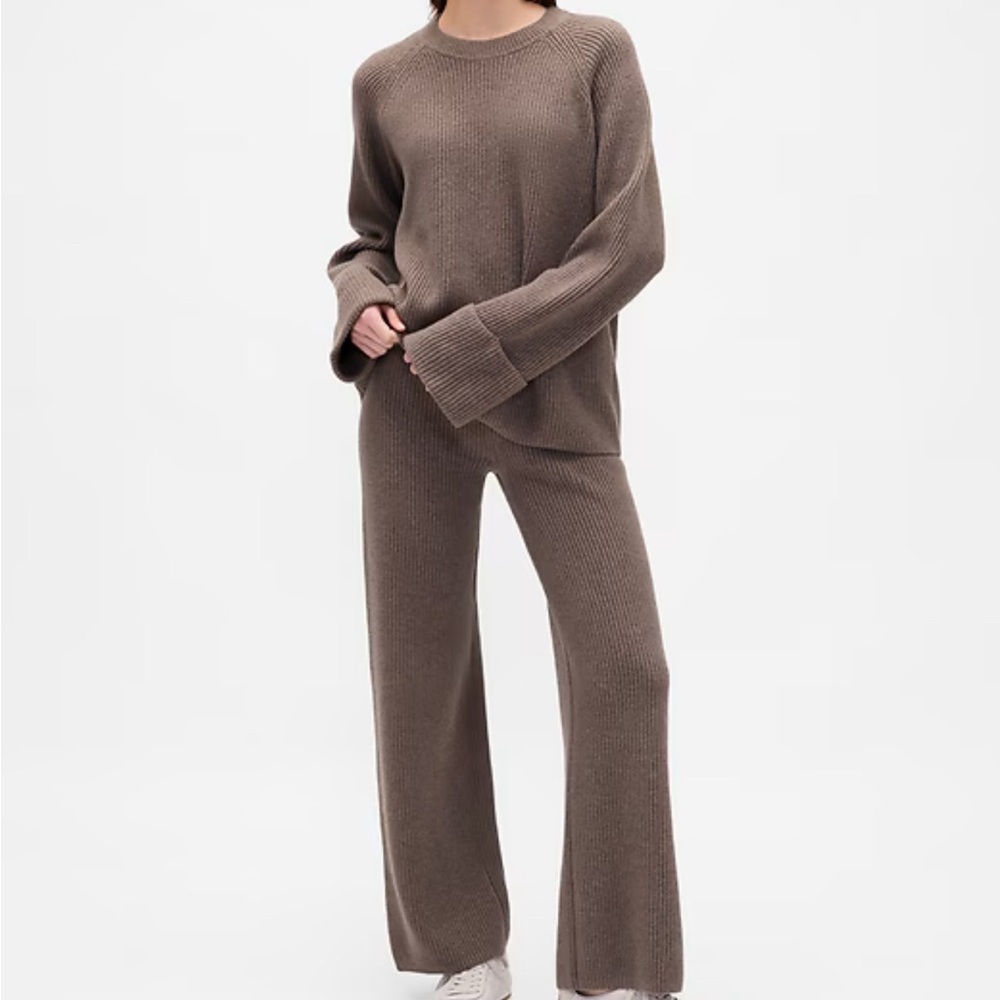 GAP CashSoft Shaker-Stitch Sweater Pants BNWT